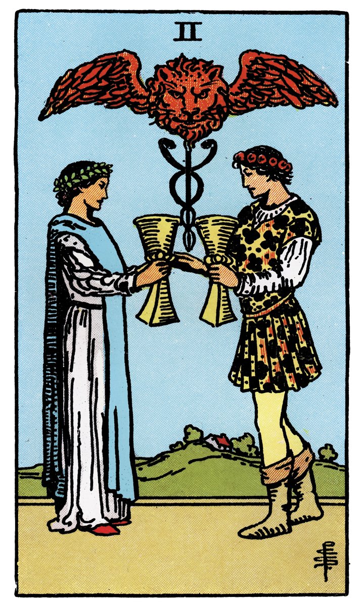 Two of Cups — Rider-Waite tarot card