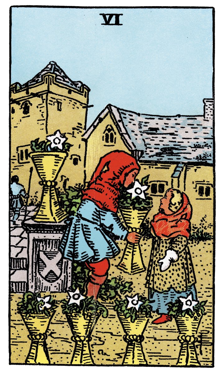 Six of Cups — Rider-Waite tarot card