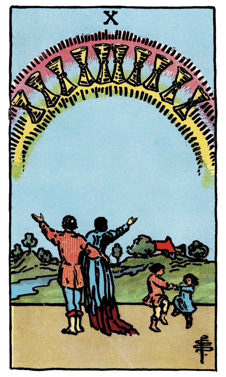Ten of Cups — Rider-Waite tarot card