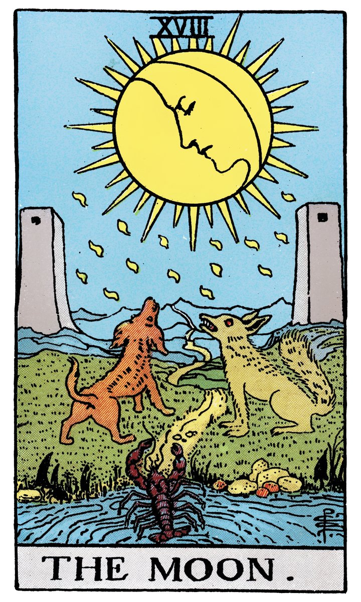 The Moon — Rider-Waite tarot card