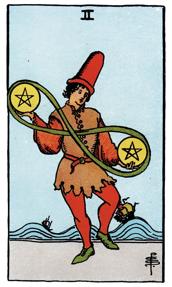 Two of Pentacles — Rider-Waite tarot card