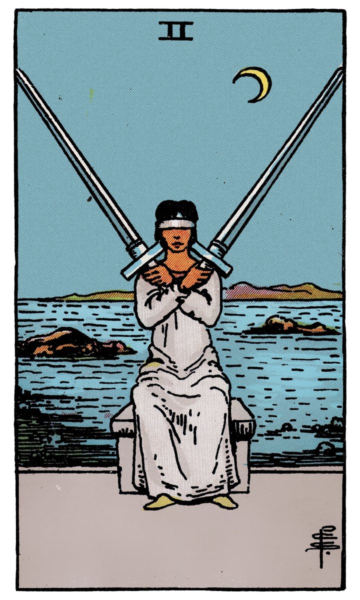 Two of Swords — Rider-Waite tarot card