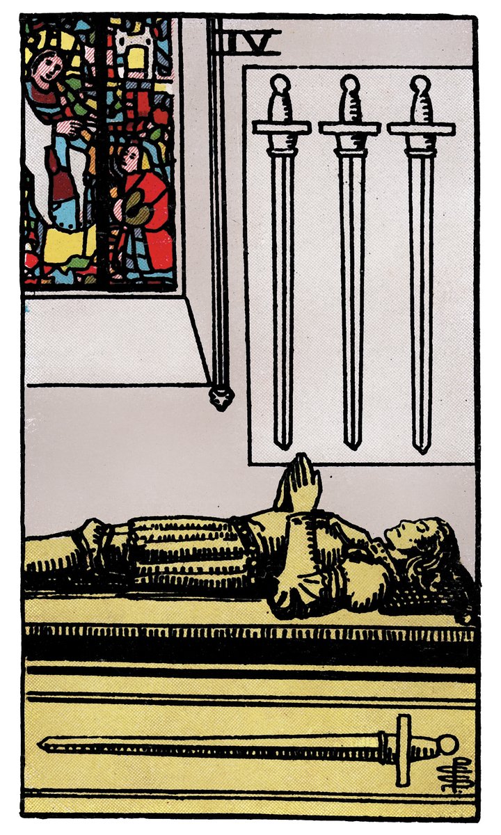 Four of Swords — Rider-Waite tarot card