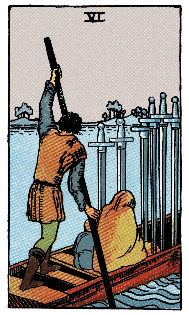 Six of Swords — Rider-Waite tarot card