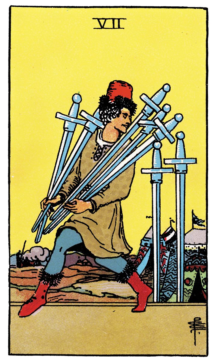 Seven of Swords — Rider-Waite tarot card
