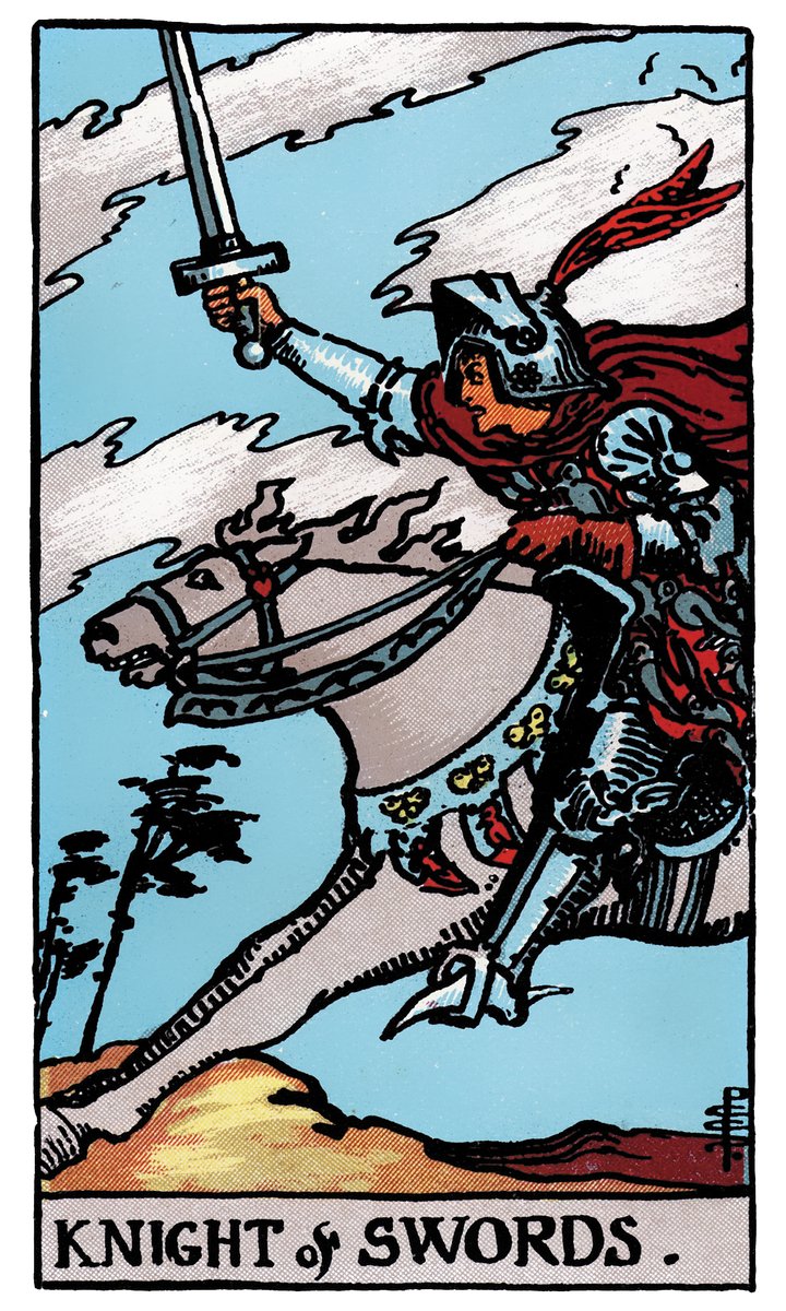 Knight of Swords — Rider-Waite tarot card