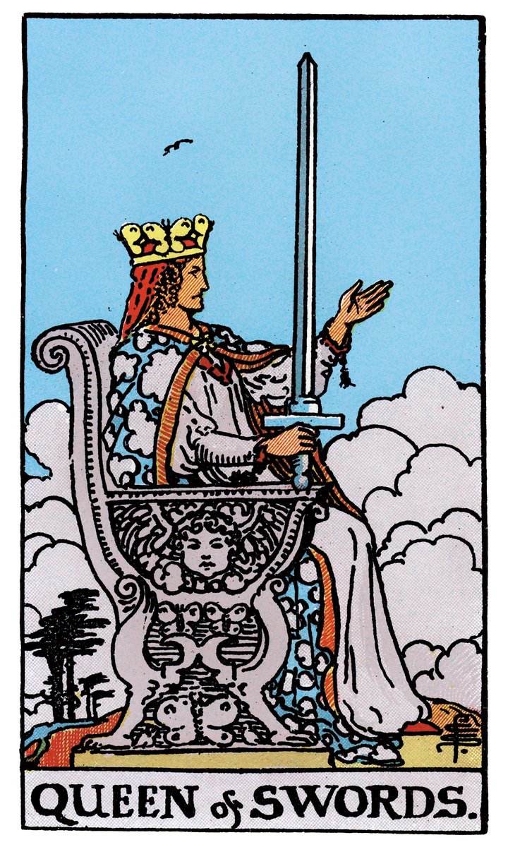 Queen of Swords — Rider-Waite tarot card