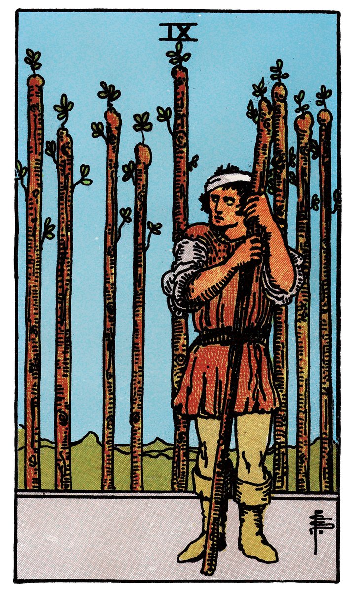 Nine of Wands — Rider-Waite tarot card