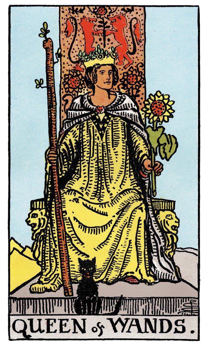 Queen of Wands — Rider-Waite tarot card